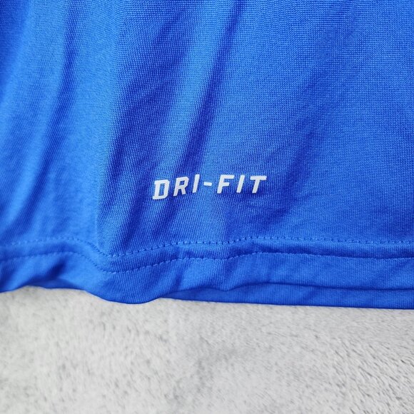 Men's Blue The Nike Tee Athletic Cut Shirt Long Sleeve Dri-Fit Spartan Logo XL - Picture 3 of 10